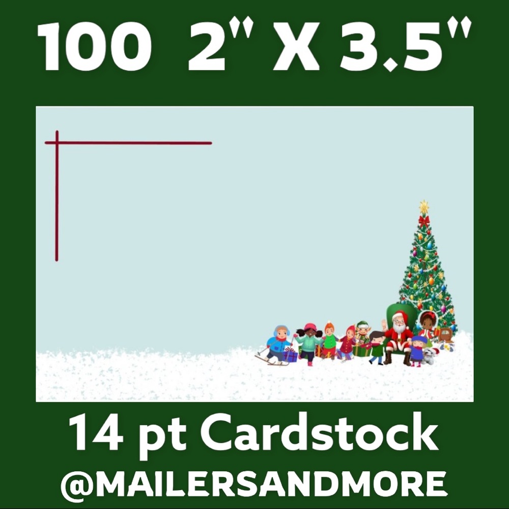 100 Christmas Tree Kids and Santa Thank You Cards. PRICE IS FIRM
